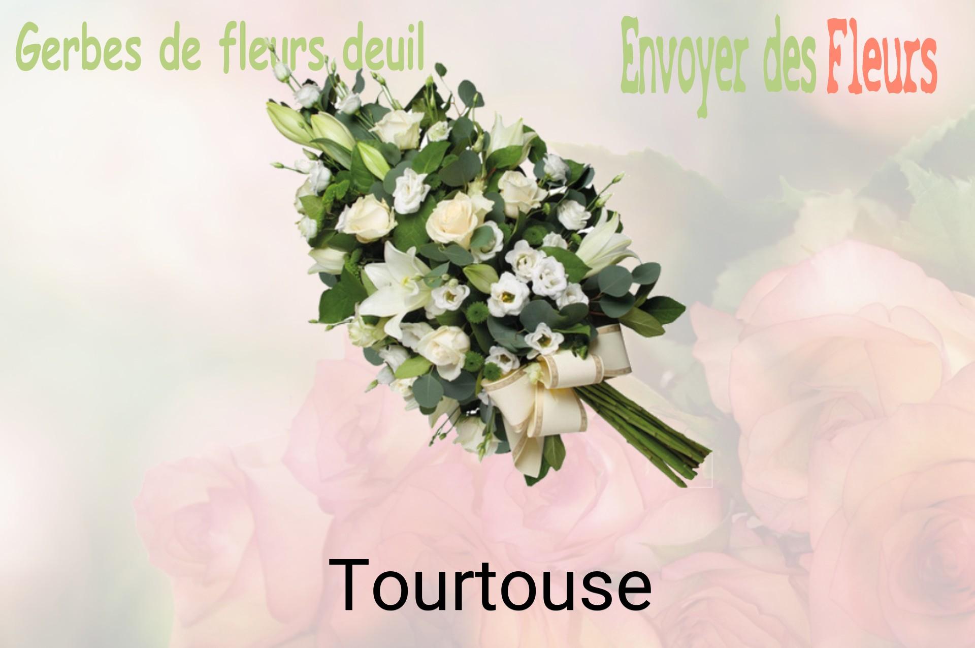 Gerbe de fleurs de deuil livrée à Tourtouse